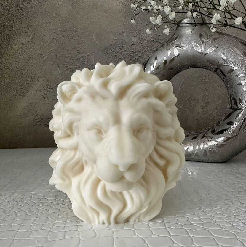 Large Lion Head Candle - Soleil Candle Collections