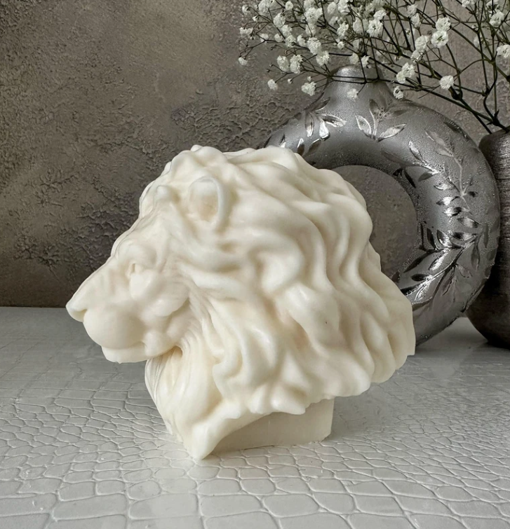 Large Lion Head Candle - Soleil Candle Collections